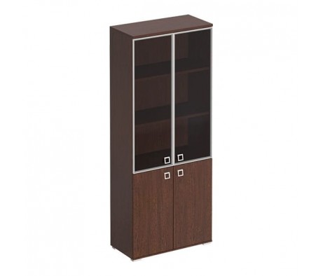 Шкаф для документов со стеклянными тонированными дверьми в рамке 90,2x44,2x221 Cosmo